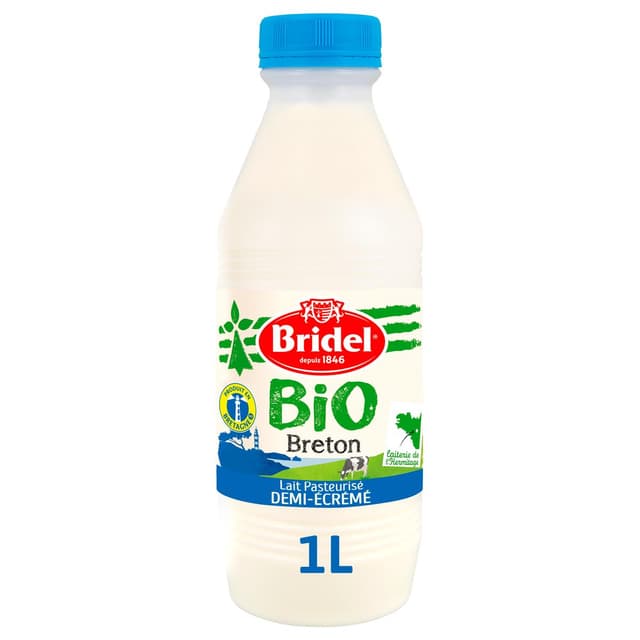 3428200303863 - Bridel - Lait Frais bio 1/2 écrémé