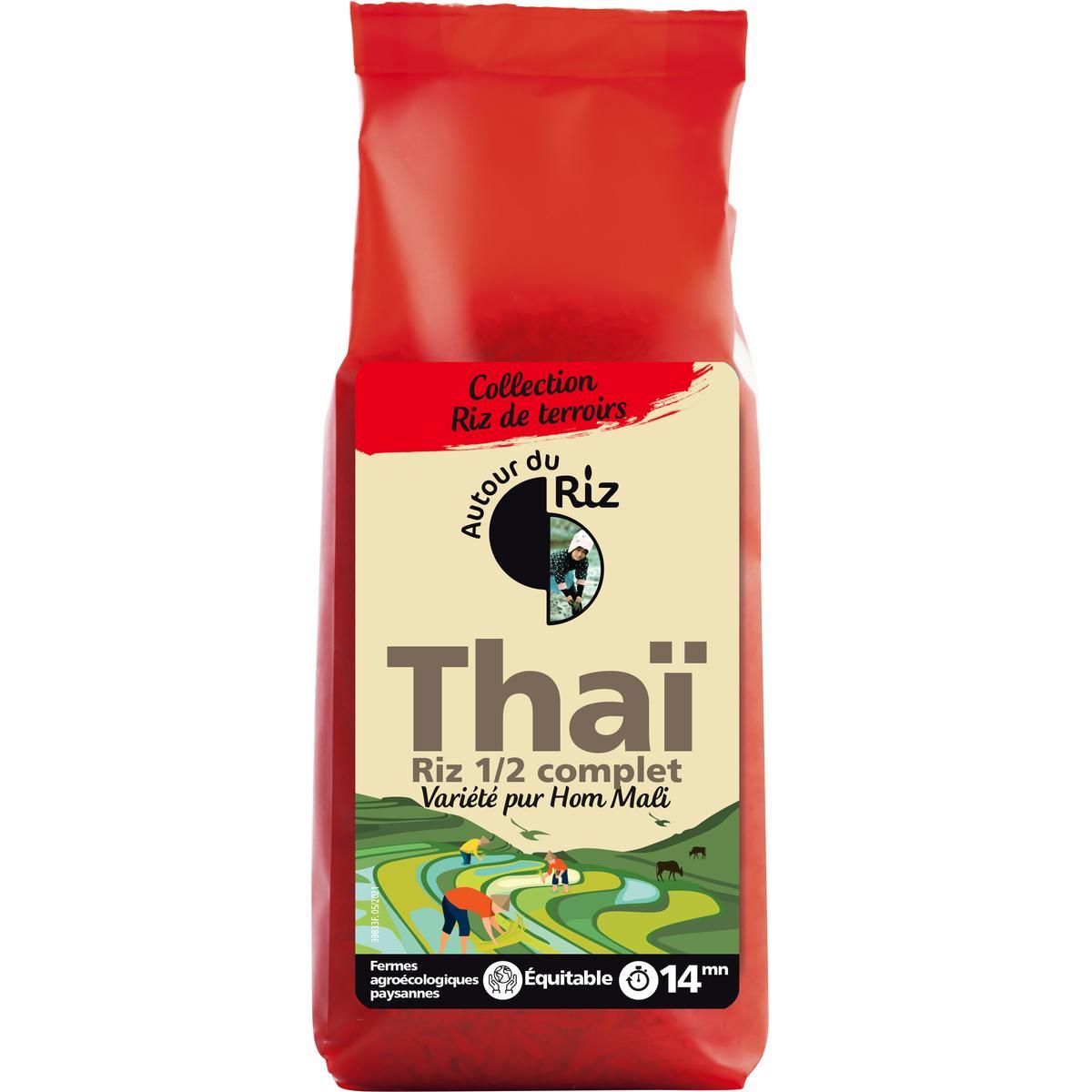 3760103144663 - Autour Du Riz - Riz thaï bio demi-complet sans gluten cuisson 14 minutes