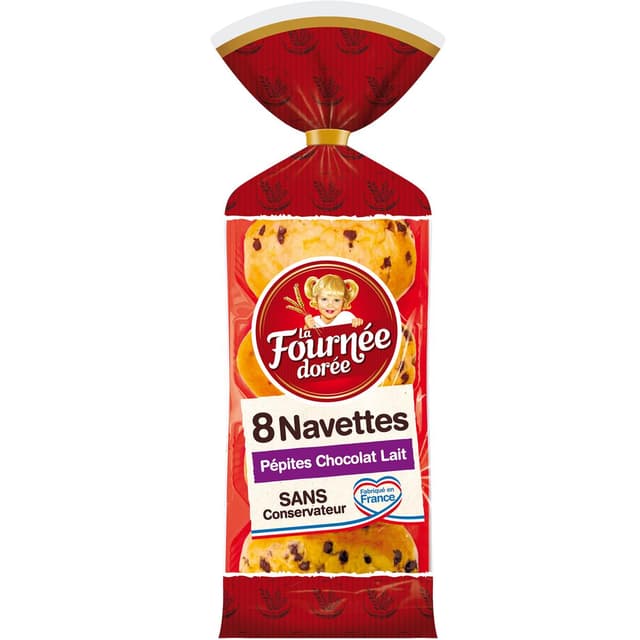 3587228155363 - La Fournée Dorée - Navettes Pépites de Chocolat au Lait