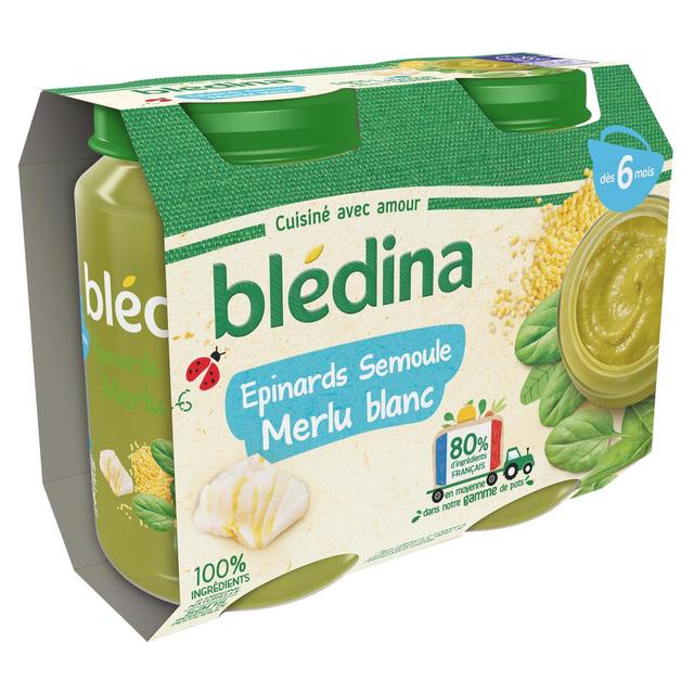 3041091677563 - Blédina - Epinards Semoule et Merlu Blanc Pot Bébé dès 6 mois