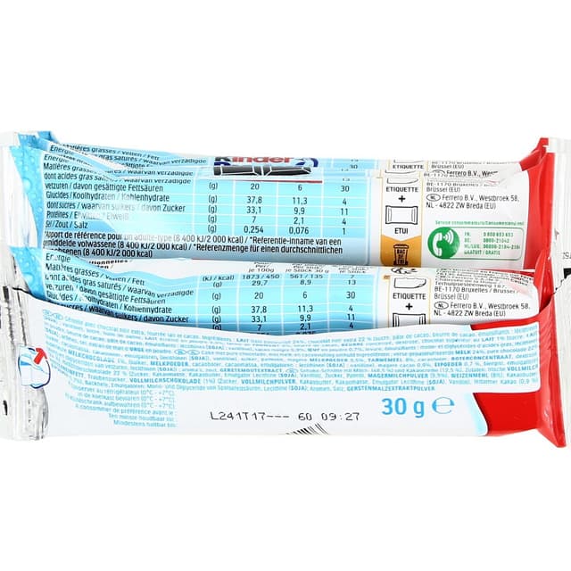 8000500418963 - Kinder - Genoise fourrée au lait et cacao