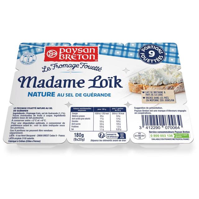 3412290070064 - Paysan Breton - Fromage fouetté Madame Loik nature au sel de Guérande