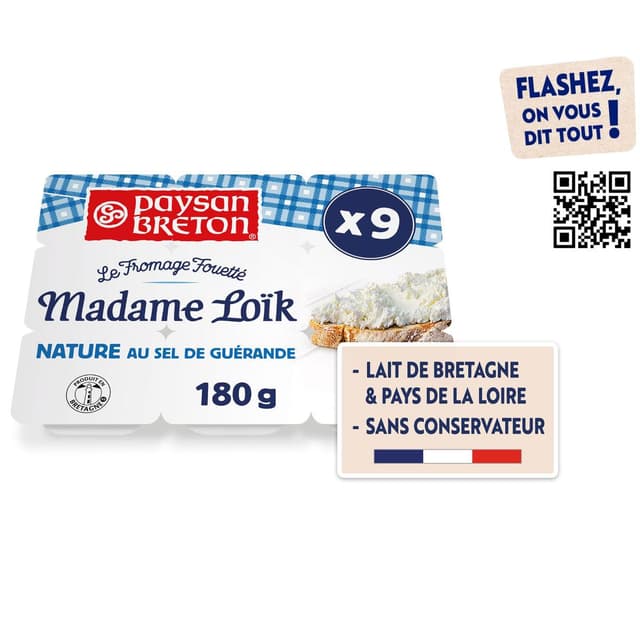 3412290070064 - Paysan Breton - Fromage fouetté Madame Loik nature au sel de Guérande