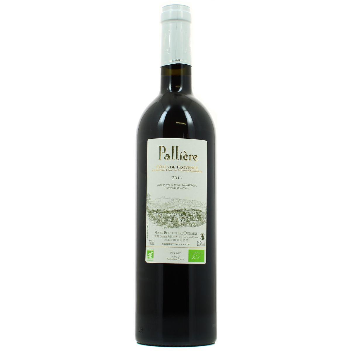 Côtes de Provence rouge AOP - Domaine de Pallière Bio