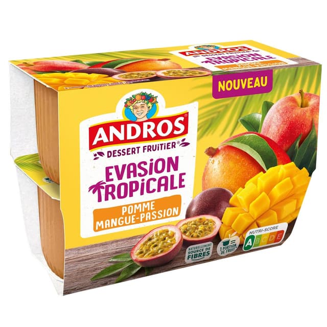 3608580190264 - Andros - Evasion tropicale Compote pomme mangue passion