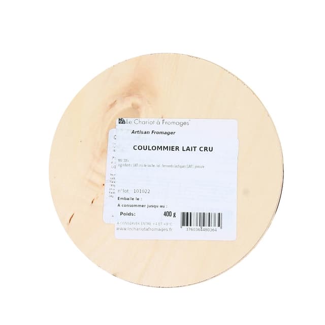 3760364480364 - Le Chariot à fromages, Artisan Fromager - Coulommiers entier - Lait de vache cru