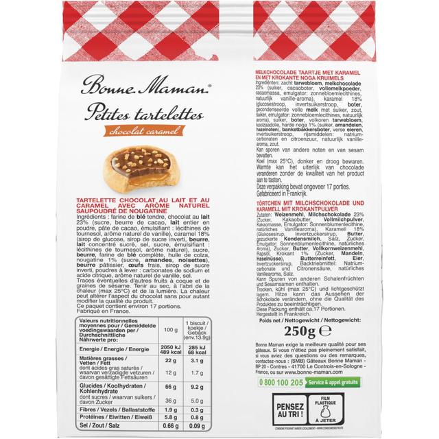3178530421064 - Bonne Maman - Petites tartelettes chocolat caramel