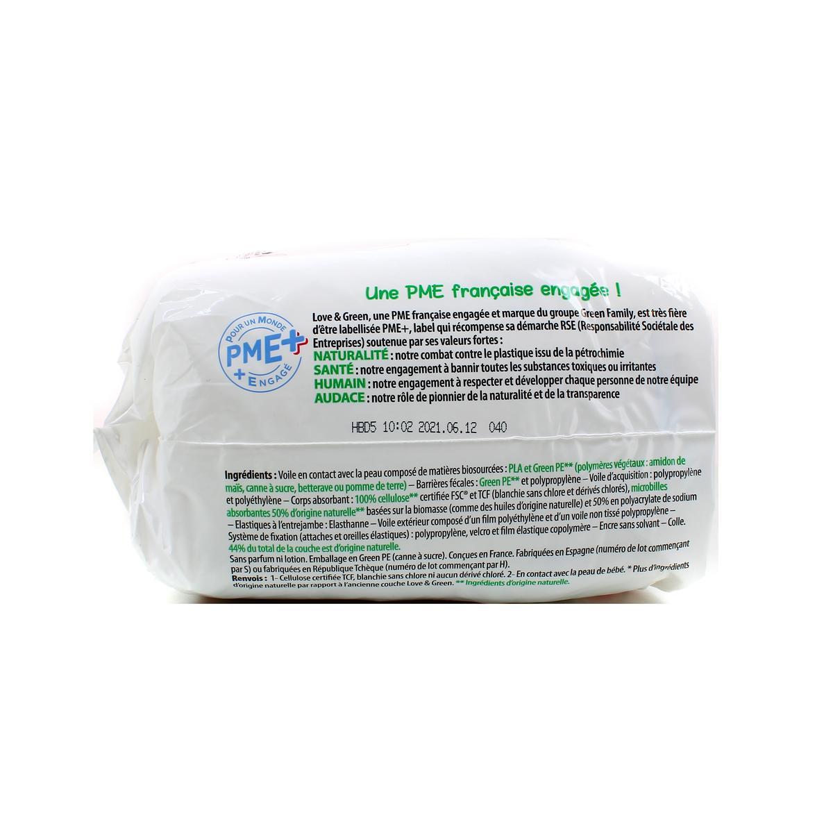 3700668701864 - Love & Green - Couches écologiques T1- 2 - 5kg
