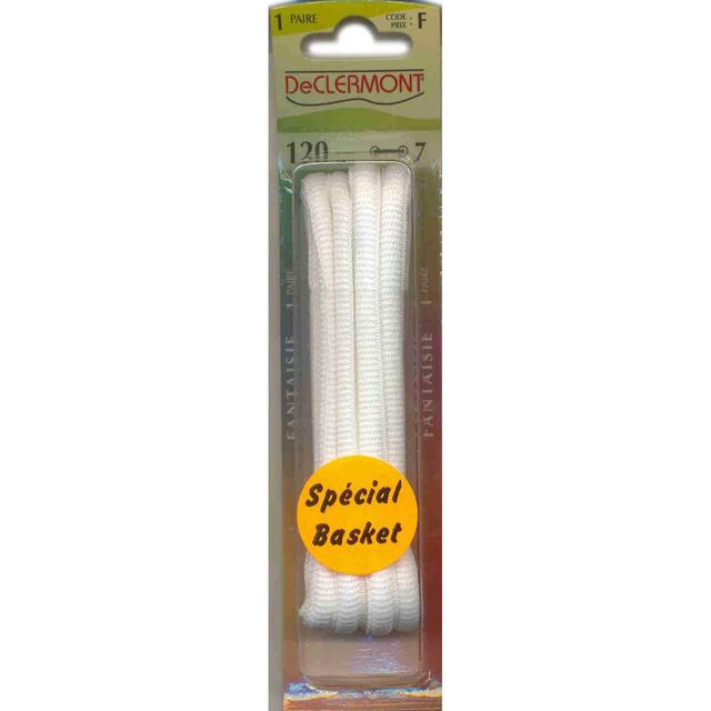 3428075012464 - De Clermont - Lacets blanc basket