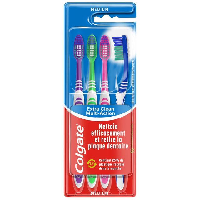 8718951602564 - Colgate - Brosses à dents multi-action medium extra clean