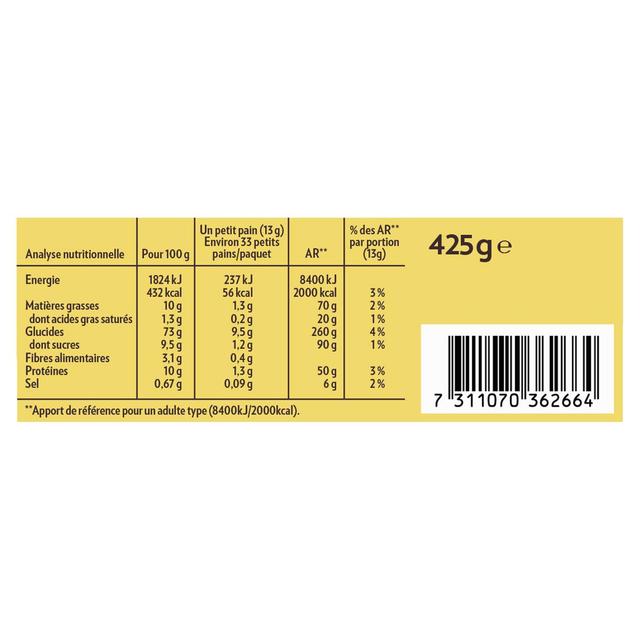 7311070362664 - Krisprolls - Petits Pains Suédois Dorés