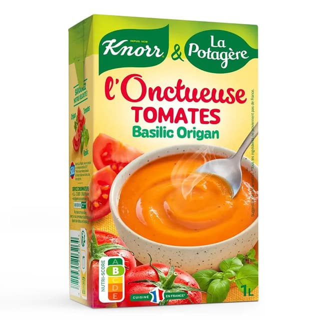 3274935203264 - Knorr & La Potagère - Soupe Onctueuse Tomates Basilic Origan Soupe liquide en brique familiale