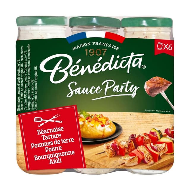 3660603083564 - Bénédicta - Sauce Party- béarnaise, bourguignonne, poivre, aïoli, tartare et pomme de terre