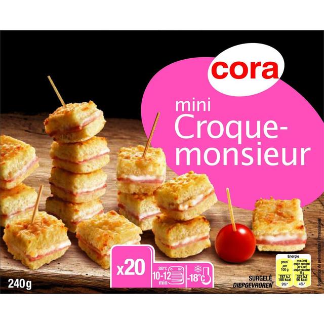 3257985476864 - Cora - 20 Mini Croque Monsieur