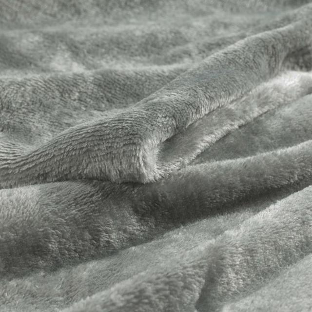 3574386087964 - Douceur D Interieur - Plaid Flanelle unie Flanou gris