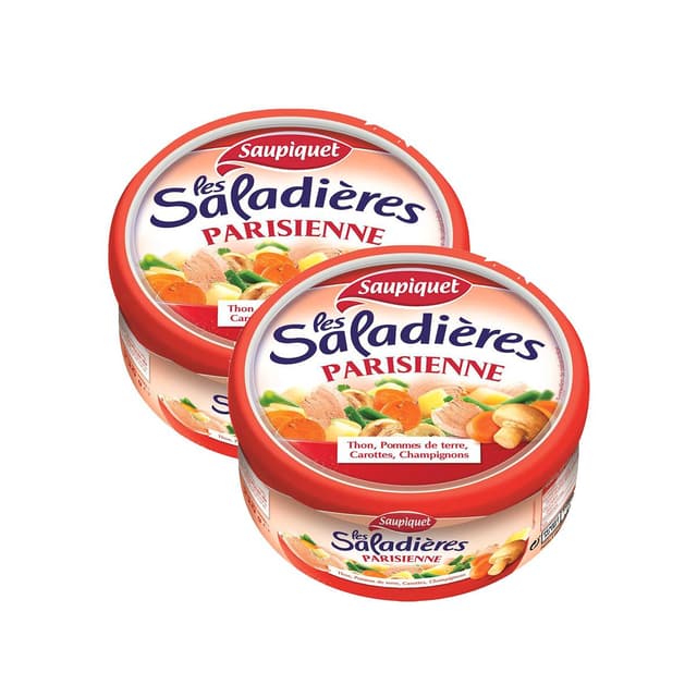 2050000418464 - Saupiquet - Les Saladières - Parisienne - Thon, Pommes de Terre, Carottes, Champignons - Salade Snacking