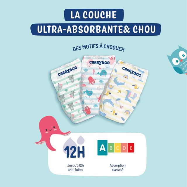 3760001769364 - Carryboo Nature - Couches naturelles et chou, T1 (2-5kg)