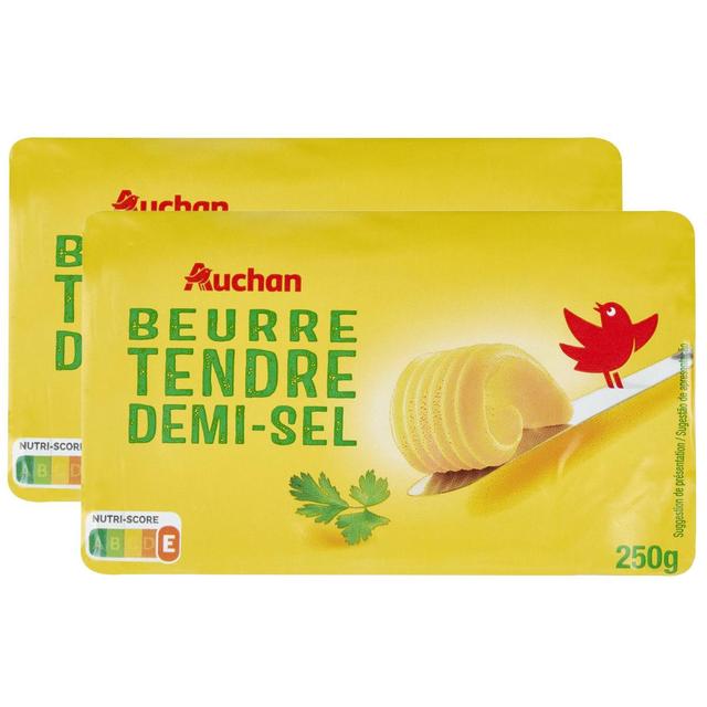 2050000410765 - Auchan - Beurre tendre demi-sel