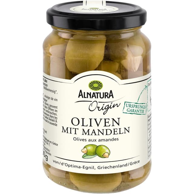 4104420211865 - Alnatura - Olives vertes aux amandes bio