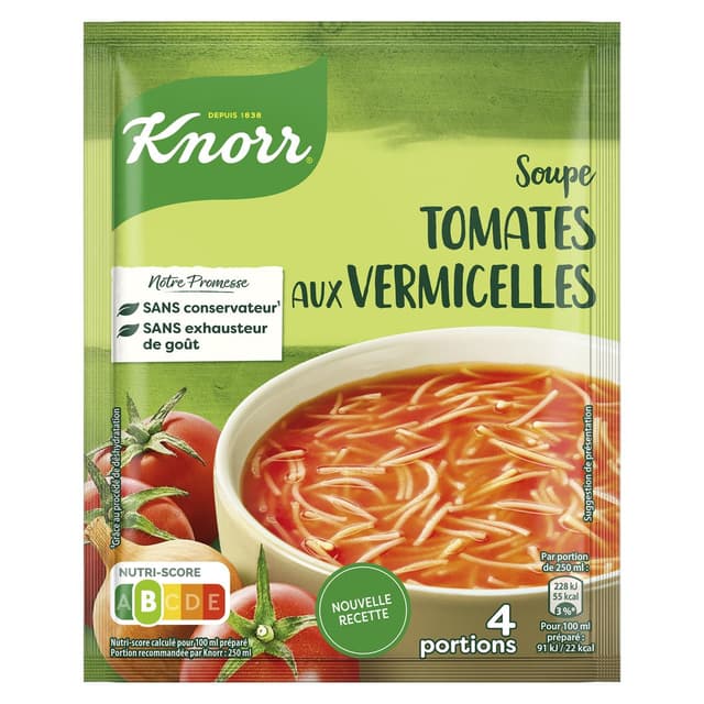 8720182933065 - Knorr - Soupe Tomate Vermicelles déshydratée