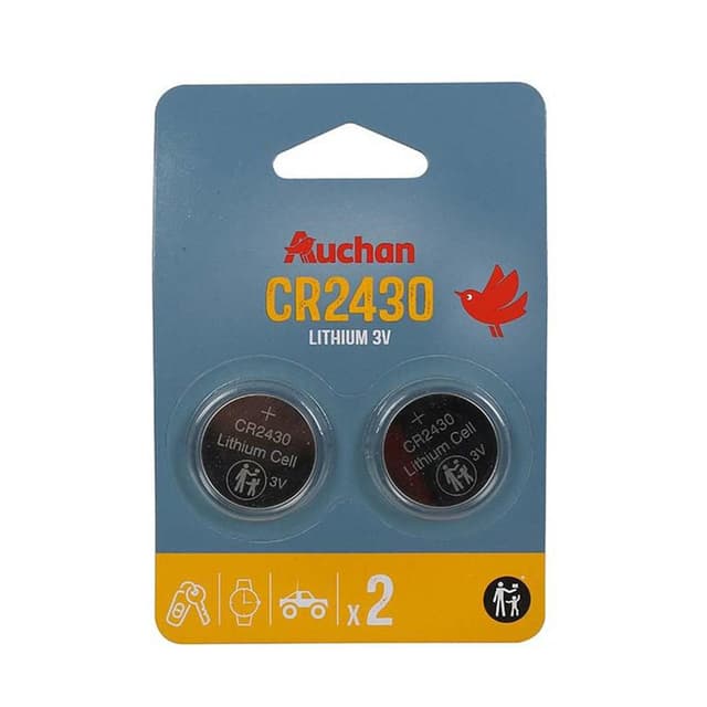 3665257353865 - Auchan - 2 piles lithium bouton CR2430 3V