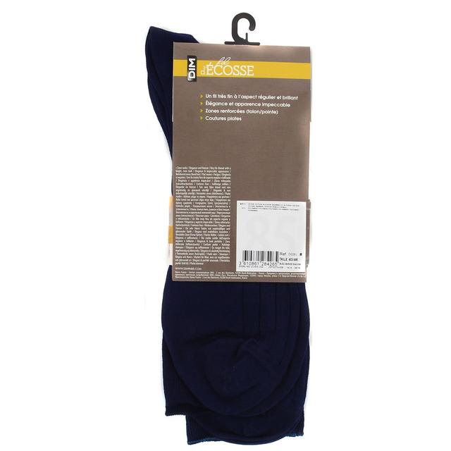 3610861284265 - Dim - 2 paires de mi-Chaussettes fil d'écosse Bleues