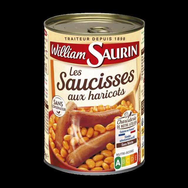 3049580545065 - William Saurin - Saucisses aux Haricots Cuisinés