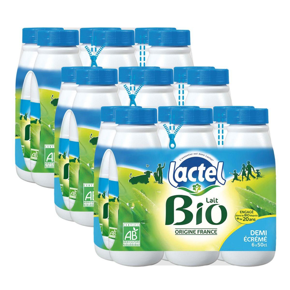 Lactel - Lait bio 1/2 écrémé