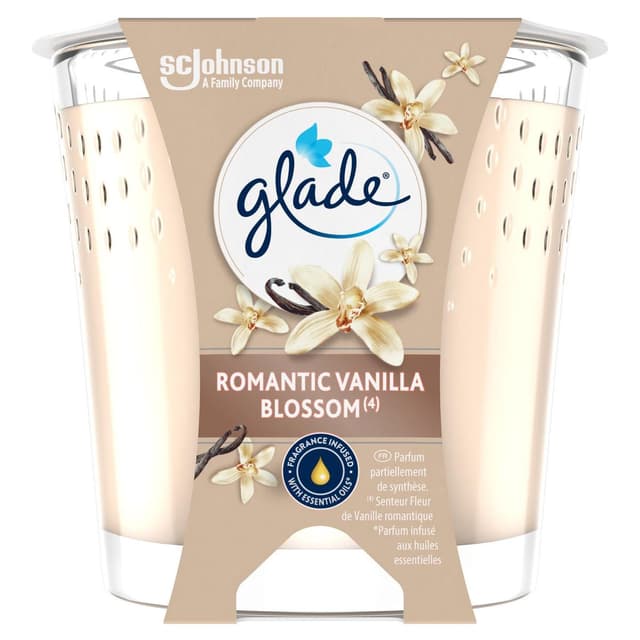 5000204357165 - Glade - Bougie Vanille Romantic Vanilla Blossom