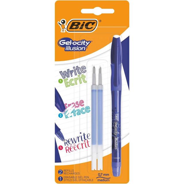 3086123689565 - Bic - Stylo gel Gelocity Illusion Medium bleu