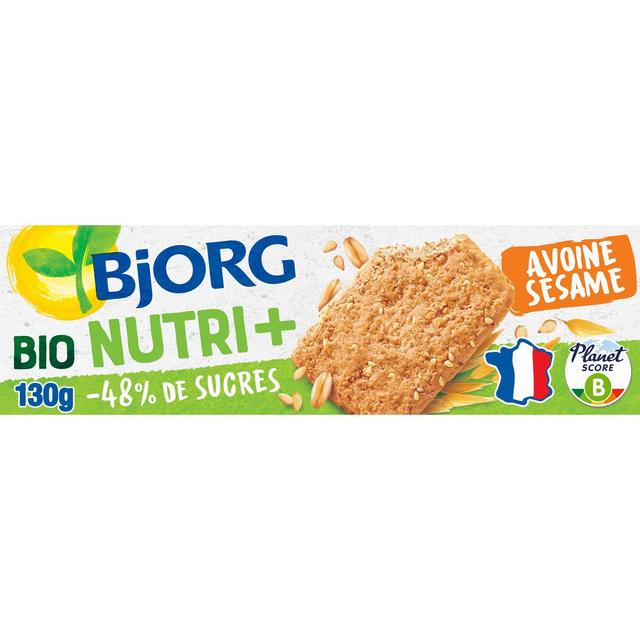 3229820799865 - Bjorg - Biscuits Avoine Sésame Nutri+ Bio 