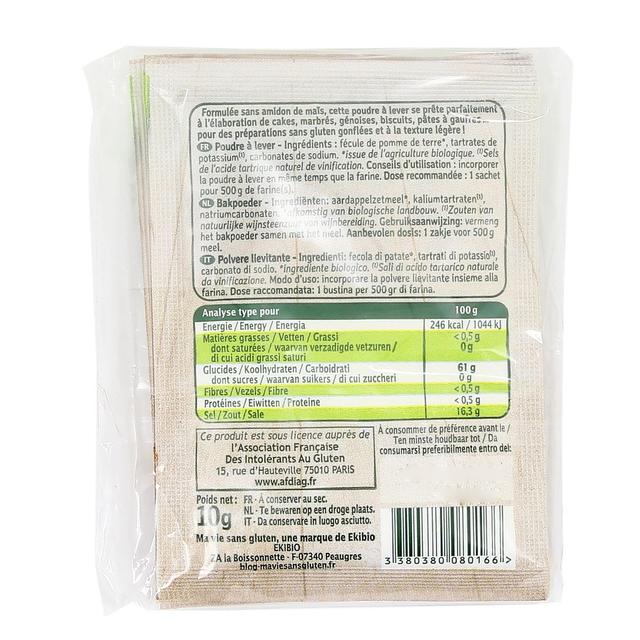 3380380080166 - Ma Vie Sans Gluten - Poudre à lever Bio et sans gluten