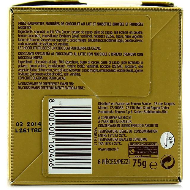 8000500160466 - Ferrero - Rocher boîte cube x6