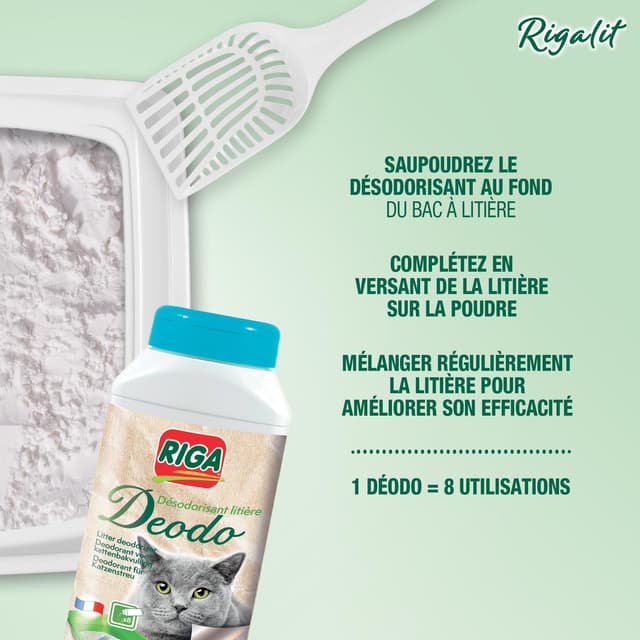 3166780061666 - Riga Rigalit - Désodorisant pour litière sans parfum 