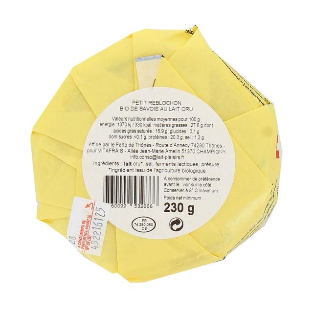 3760099532666 - Lait Plaisirs - Petit Reblochon bio au lait cru