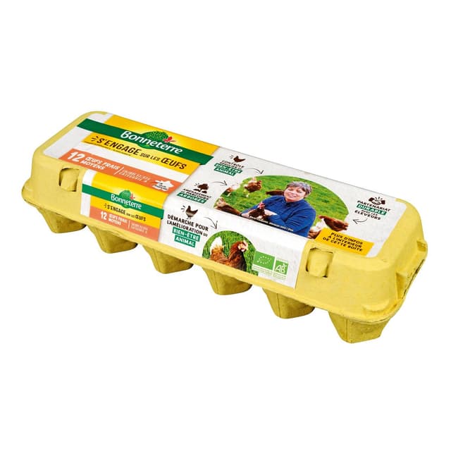 3396413713666 - Bonneterre - Oeufs bio frais calibre moyen
