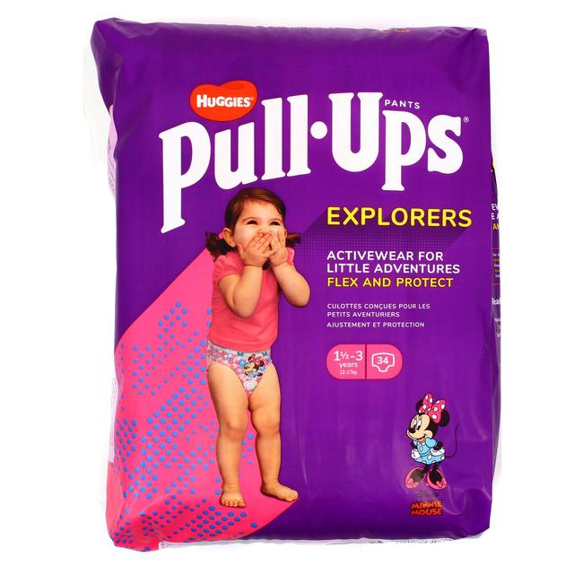 5029053574066 - Pull Ups de Huggies - Culottes Fille 12/17kg (1an et demi à 3 ans) 