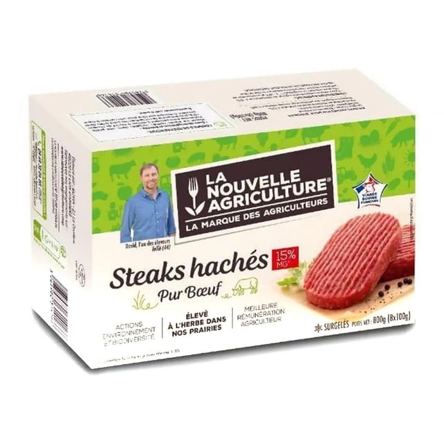 3265980314166 - La Nouvelle Agriculture - Steaks hachés pur boeuf 15%mg
