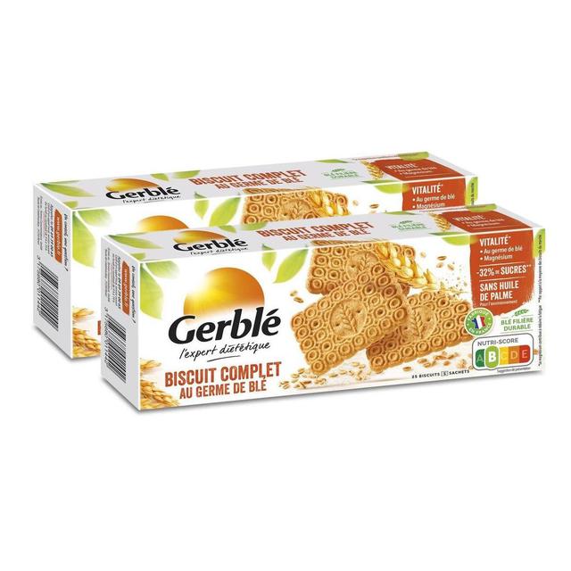 2050000405266 - Gerblé Vitalité - 25 Biscuits complets au germe de blé -32% de sucres en moins