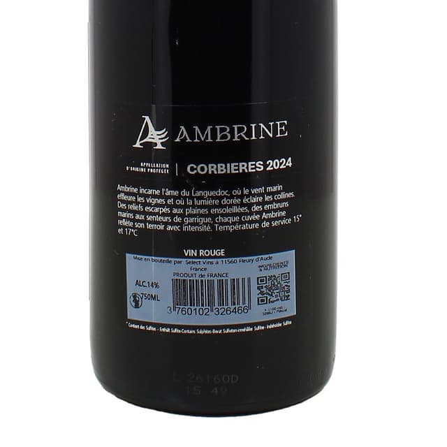 3760102326466 - Corbières Rouge AOP - Château La Negly