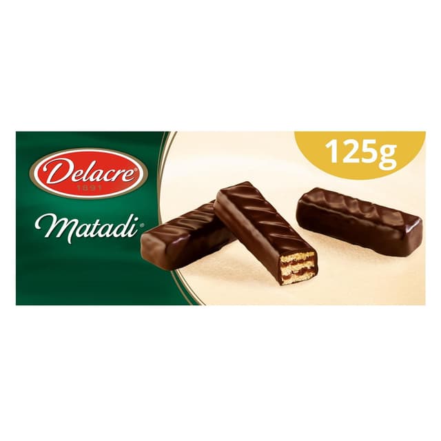 3116430056566 - Delacre - Matadi gaufrettes enrobées de chocolat noir