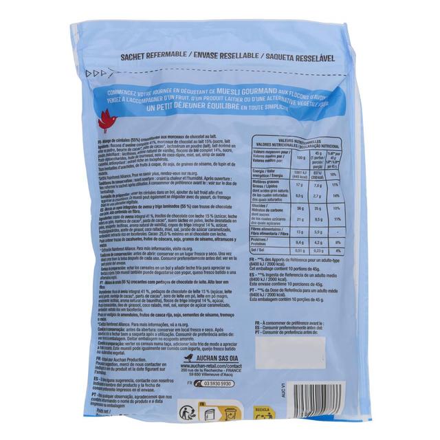 3596710548866 - Auchan - Muesli croustillant chocolat au lait
