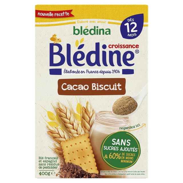 3041091339966 - Blédina - Blédine - Céréales croissance saveur Choco Biscuit Bébé Dès 12 mois