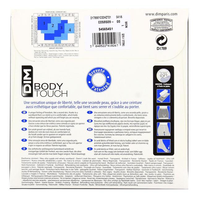 3040522410267 - Dim - Collant Body Touch Noir 20D