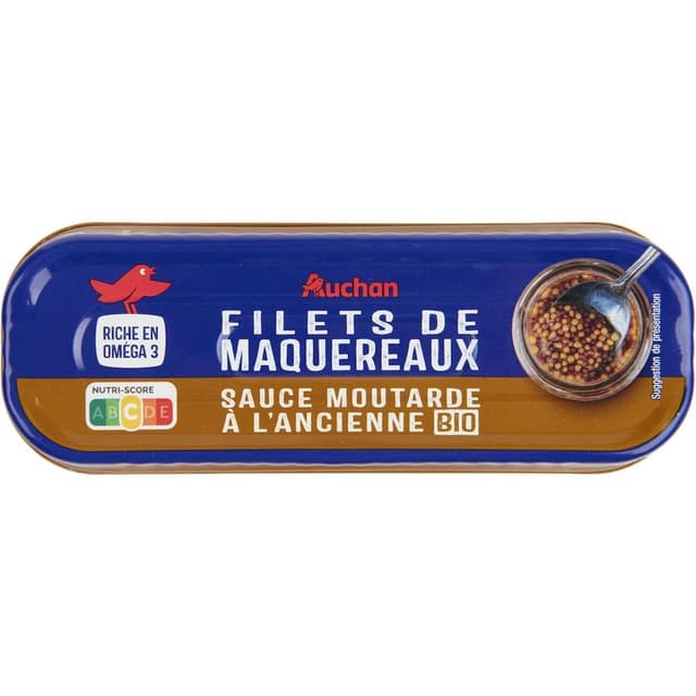3596710481767 - Auchan - Filets de maquereaux à la moutarde à l'ancienne bio