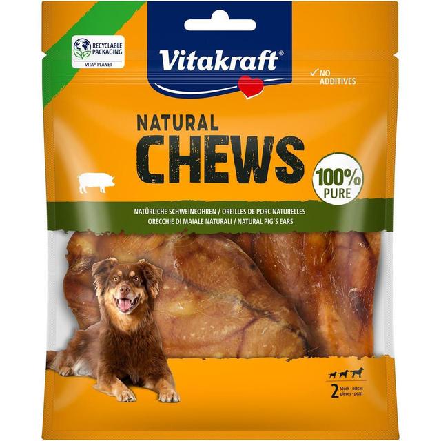4008239582867 - Vitakraft Natural Chews - Oreilles de Cochon- Friandise Récompense pour chien