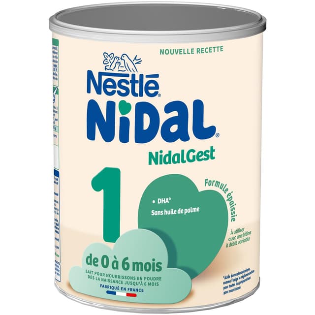 7613033112867 - Nestlé - NIDAL - Lait bébé en poudre Nidalgest épaissi 1er âge, 0-6 mois