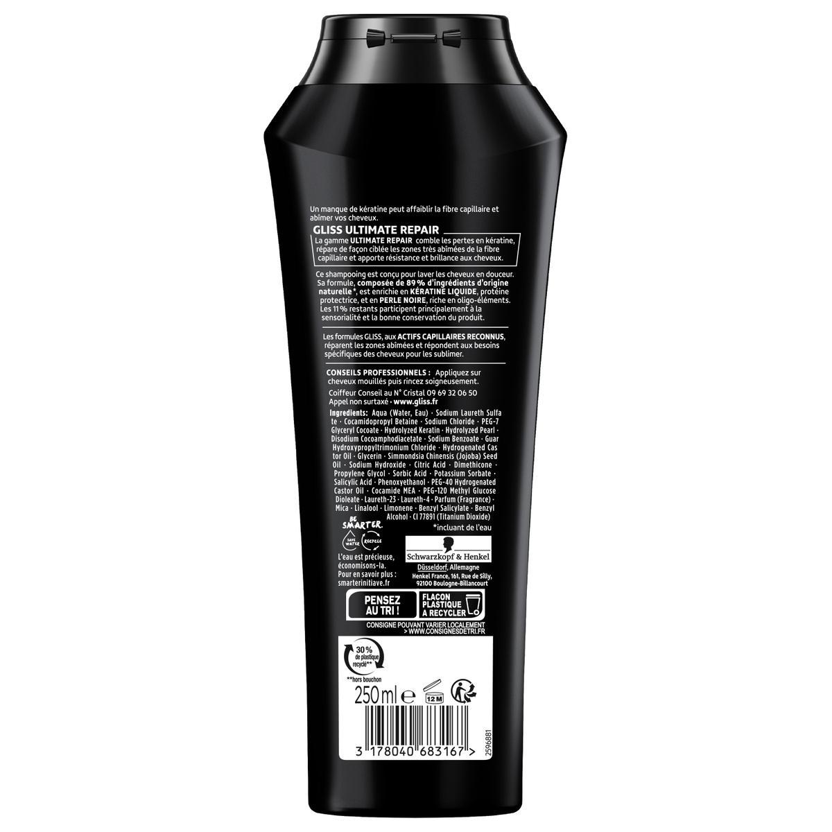 3178040683167 - Schwarzkopf - Gliss - Shampooing ultimate repair à la kératine liquide