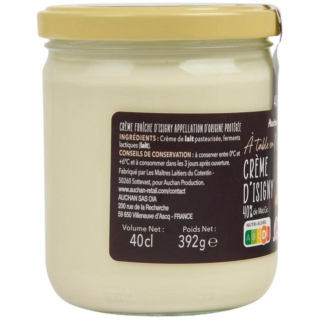 3596710433667 - Auchan Terroir - Crème fraîche d'Isigny épaisse entière AOP 40%mg