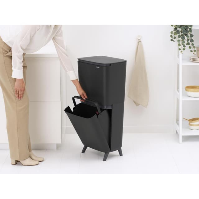 8710755275067 - Brabantia - Poubelle pour le recyclage SortUp Hi 20+25 litres - Dark Grey